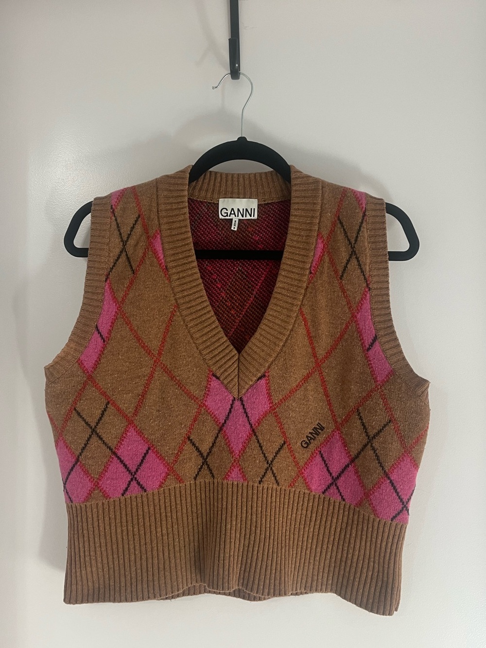 Ganni Pink Sweater Vest